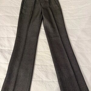 Banana Republic Charcoal Plaid Dress Pants